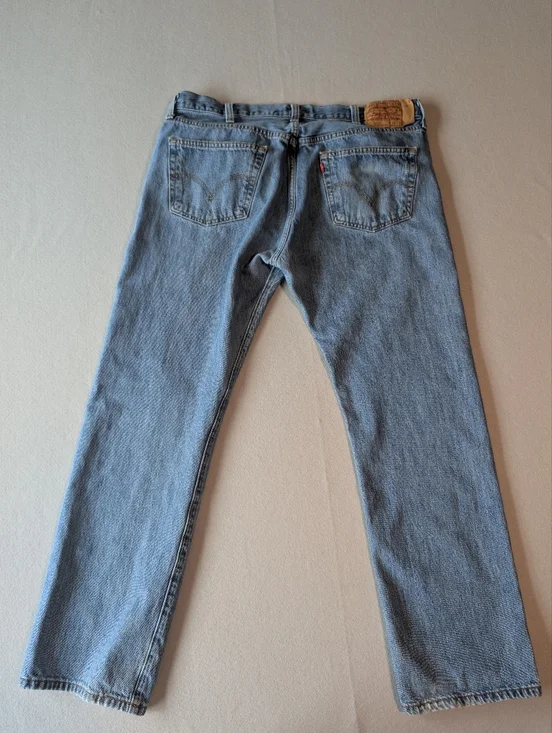 Vintage Levi's Mens Y2K 2000s 501 Original Jeans 100% Cotton Button Fly 38x32 - Picture 5 of 14